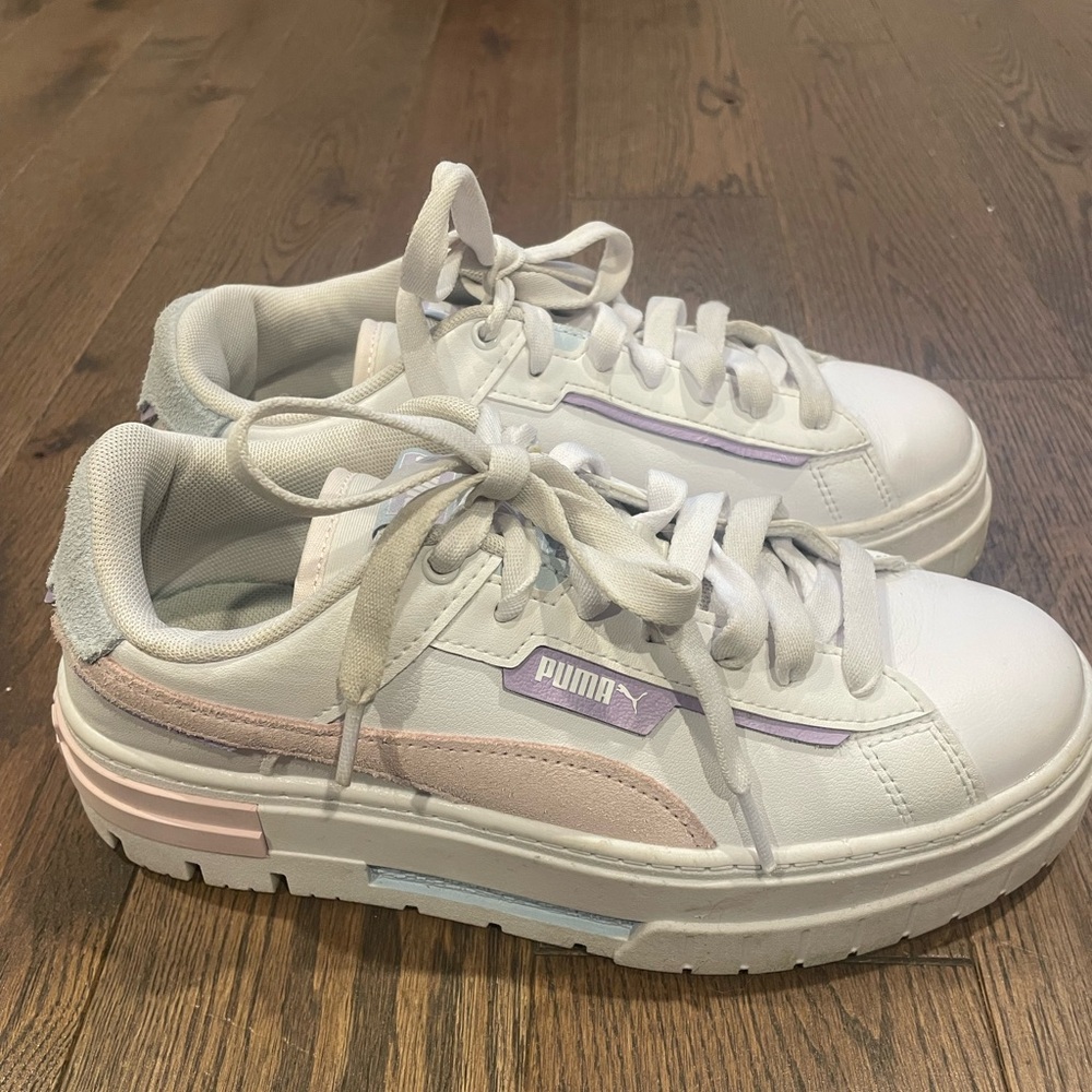 Puma White and Pastel Sneakers